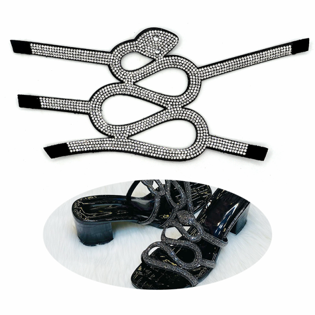 Snake Shape Crystal Shoes Upper Accessories Manufacturer