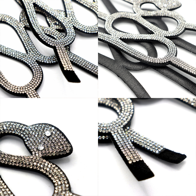 Snake Shape Crystal Shoes Upper Accessories Manufacturer