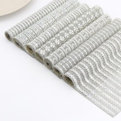 Silver Ribbon Hotfix Rhinestone Sheet Wholesale
