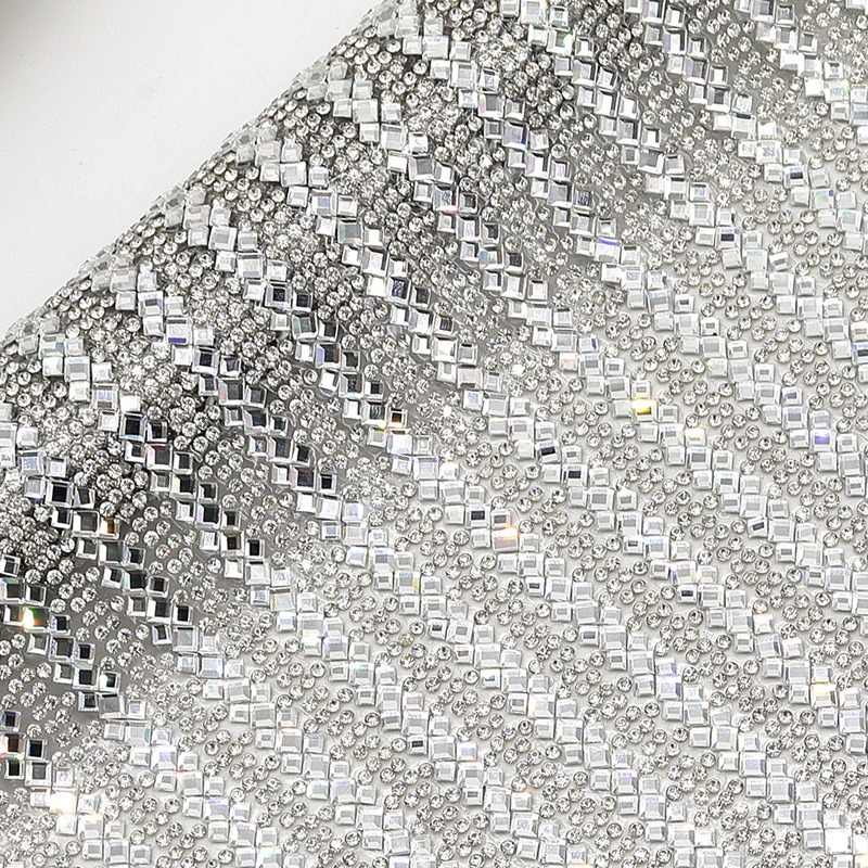 Silver Ribbon Hotfix Rhinestone Sheet Wholesale