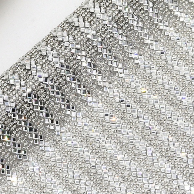 Silver Ribbon Hotfix Rhinestone Sheet Wholesale