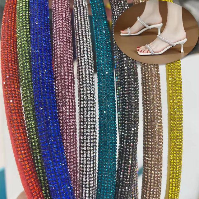 8 Rows 1cm Crystal Rope for Shoes Decor Manufacturer