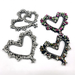 Heart Shape Rhinestone Patch Factory