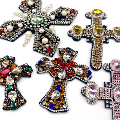 Cross Shape Pearl Crystal Patch Wholesale