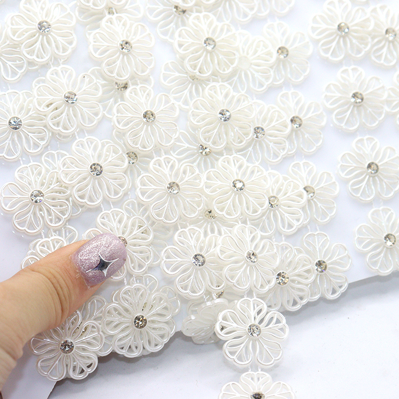 Flower Shape Hollow Out Crystal Trim Wholesale