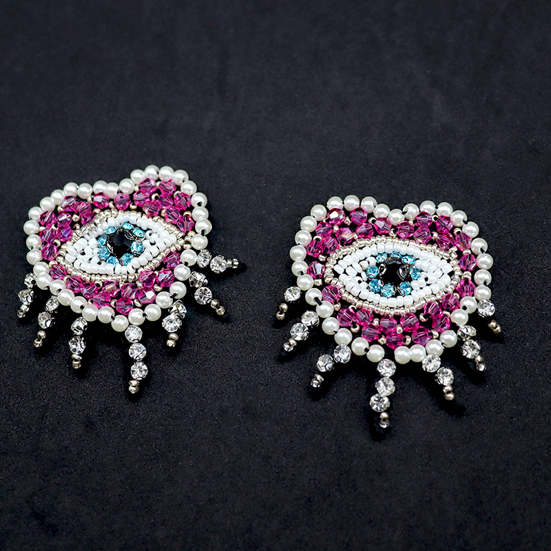 Multi Style Evil Eye Beaded Crystal Applique Patches Manufacturer