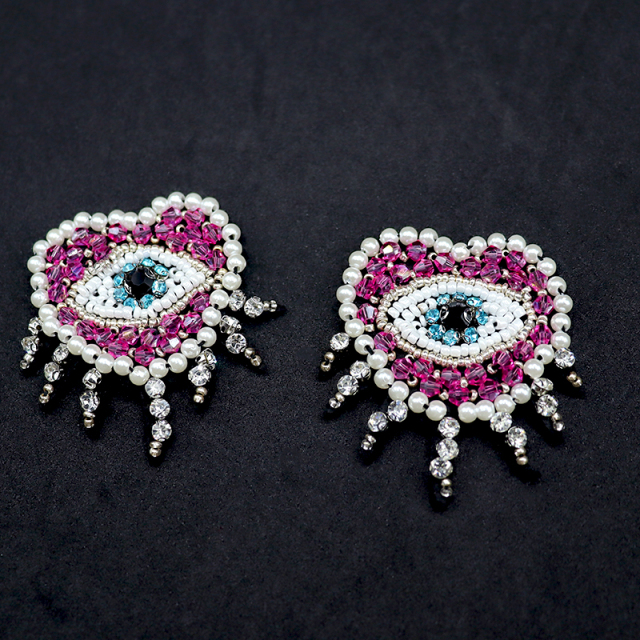 Multi Style Evil Eye Beaded Crystal Applique Patches Manufacturer