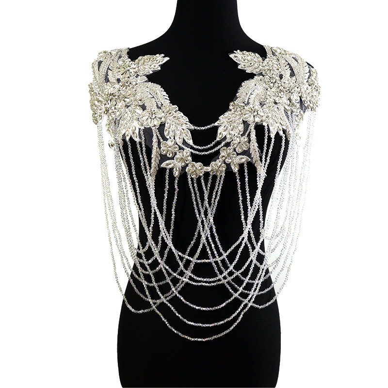 Tassel Beaded Rhinestone Bodice Applique Manufacturer