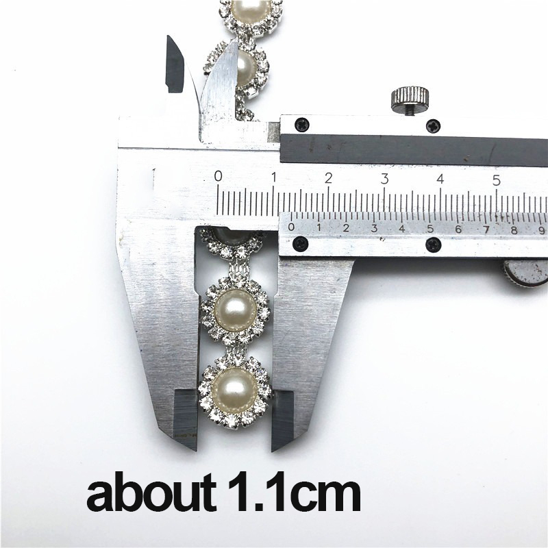 Flower Shaped Pearl Rhinestone Chain Exporter