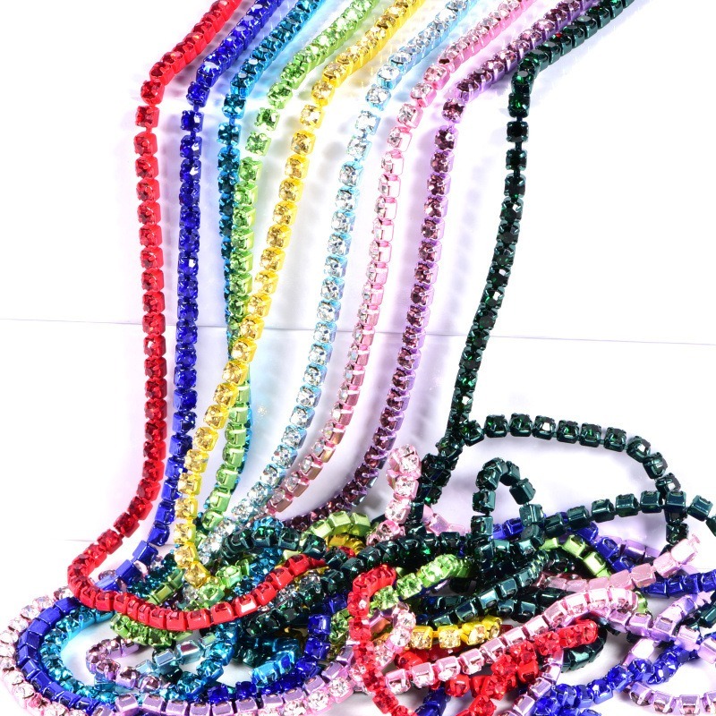 Multi Color Rhinestone Cup Chain Wholesale