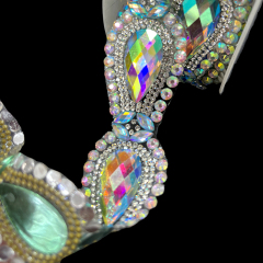 Drop Shape Hotfix Rhinestone Ribbon Trim Manufacturer