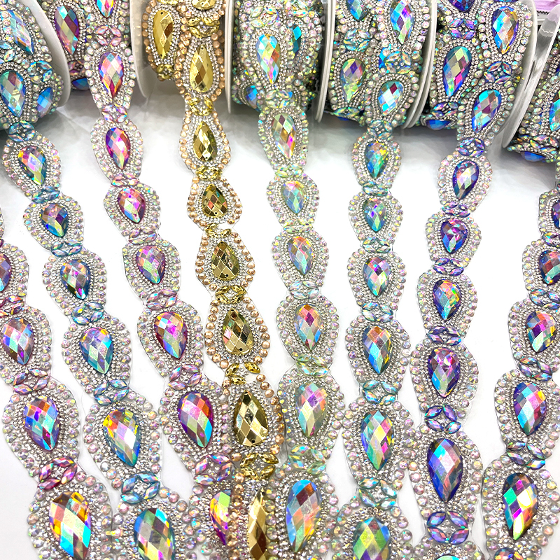 Resin Rhinestone Ribbon Self Adhesive Tape Wholesale