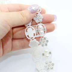 Floral Shaped Pearl Crystal Trimming Manufacturer