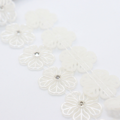 Flower Shape Hollow Out Crystal Trim Wholesale