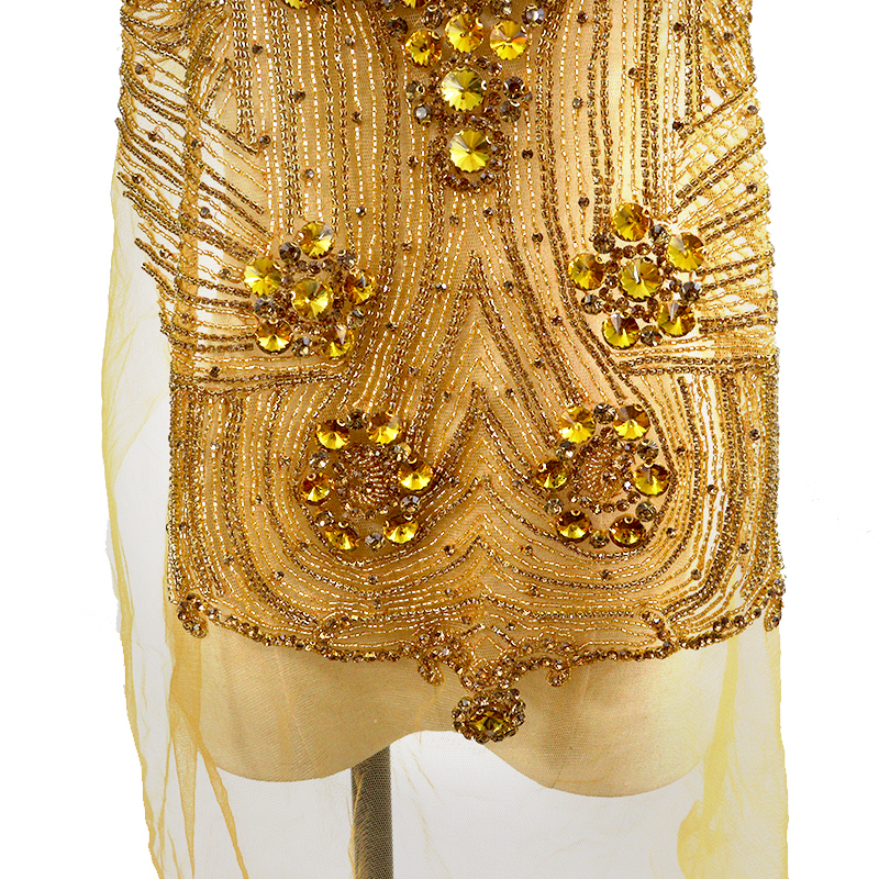 Rhinestone Beaded Bodice Applique Wholesale