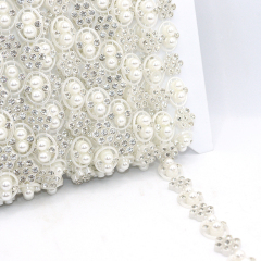 Floral Shaped Pearl Crystal Trimming Manufacturer