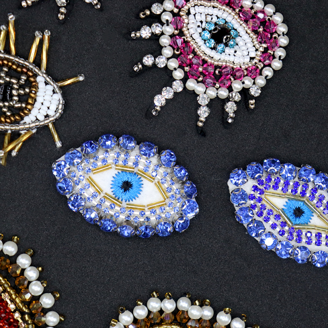 Multi Style Evil Eye Beaded Crystal Applique Patches Manufacturer
