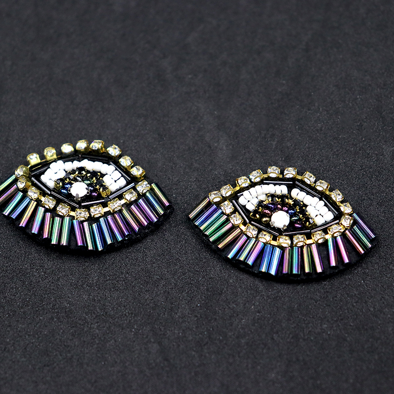 Multi Style Evil Eye Beaded Crystal Applique Patches Manufacturer
