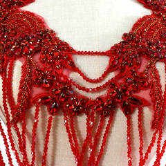 Tassel Beaded Rhinestone Bodice Applique Manufacturer