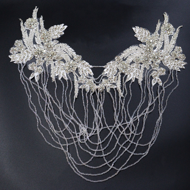 Tassel Beaded Rhinestone Bodice Applique Manufacturer