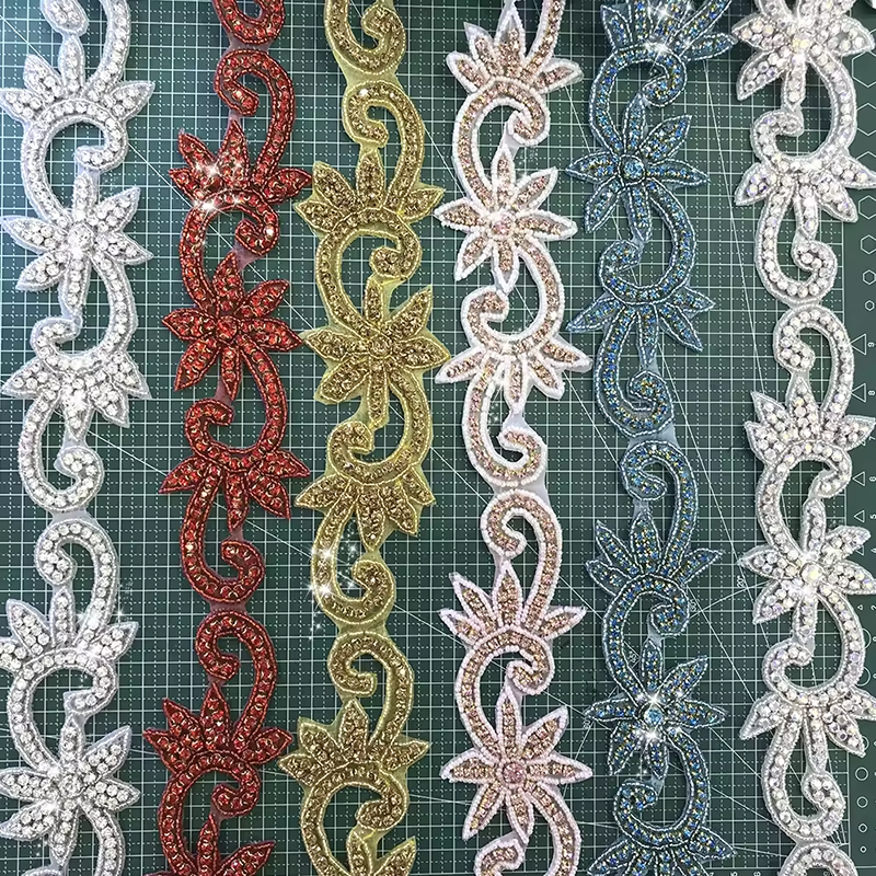 Beaded Crystal Applique Trimming Exporter