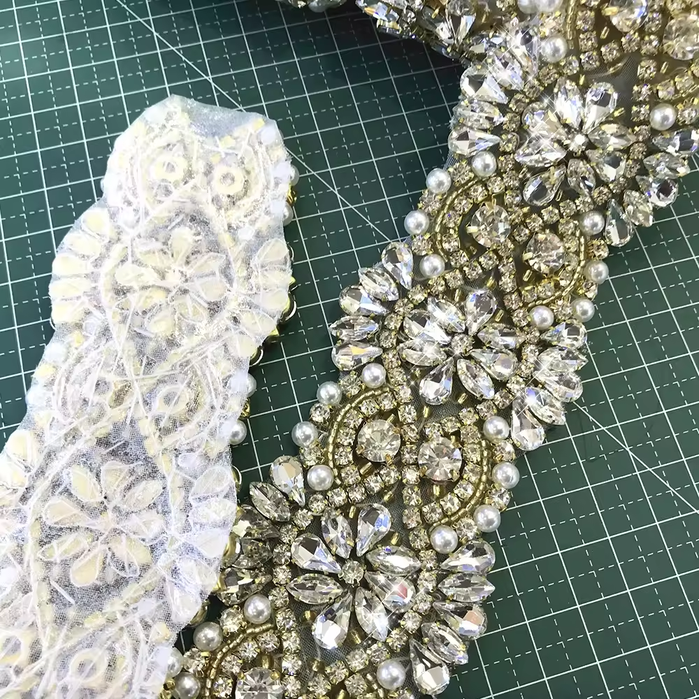 Bead Pearl Crystal Applique Trim Manufacturer