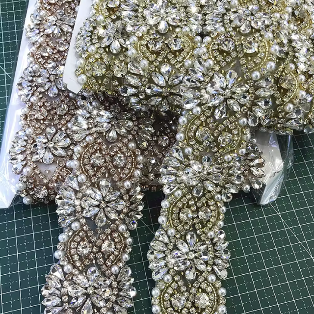 Bead Pearl Crystal Applique Trim Manufacturer