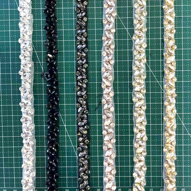 Pearl Bead Rhinestone Applique Trimming Wholesale
