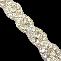 Pearl Beaded Crystal Applique Trim Factory