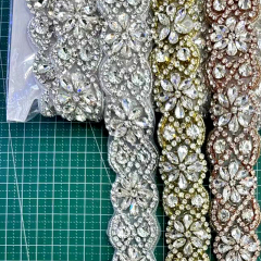 Pearl Bead Rhinestone Applique Trimming Wholesale