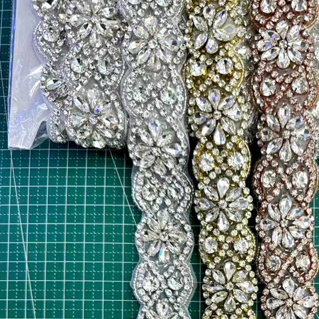 Pearl Bead Rhinestone Applique Trimming Wholesale