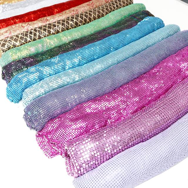 Colorful Metallic Sequin Mesh Fabric Wholesale