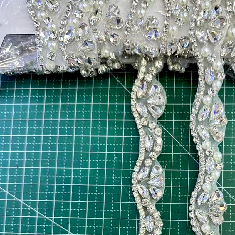 Pearl Bead Rhinestone Applique Trimming Wholesale