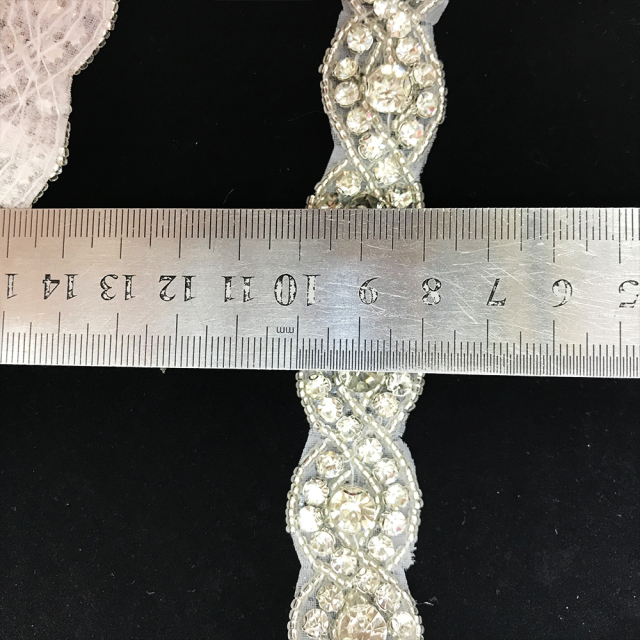 Pearl Beaded Crystal Applique Trim Factory