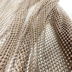 SS8 White Rhinestone Mesh Fabric Supplier