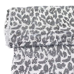Black & White Chainmail Mesh Sequin Fabric Wholesale