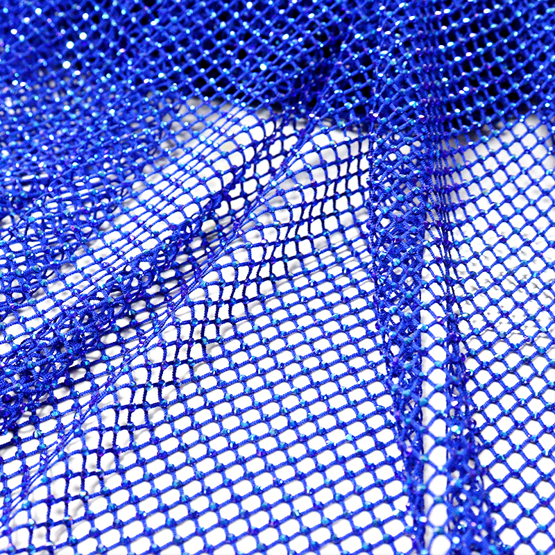 SS10 Deep Blue AB Crystal Mesh Fabric Supplier
