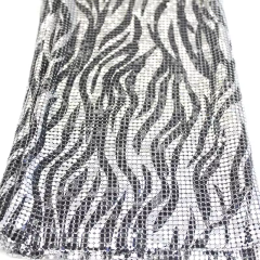 Black & White Chainmail Mesh Sequin Fabric Wholesale