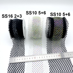 Garment Edge Decor Rhinestone Mesh Trim Custom