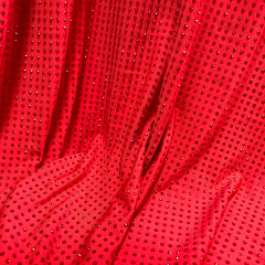 SS10 180g Red Rhinestone Fabric Manufacturer