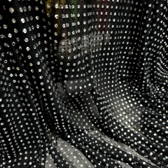 SS16 White Crystal Tulle Mesh Fabric Manufacturer