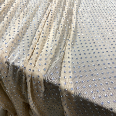 SS10 White Crystal Tulle Mesh Fabric Custom