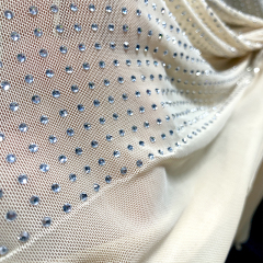 SS10 White Crystal Tulle Mesh Fabric Custom