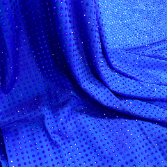 SS10 180g Dark Blue Rhinestone Fabric Factory