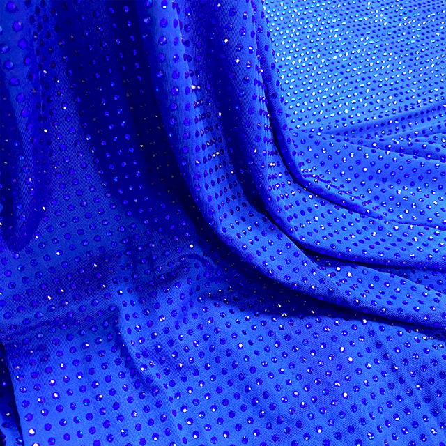 SS10 180g Dark Blue Rhinestone Fabric Factory
