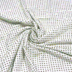 SS10 White AB Crystal Fabric Wholesale