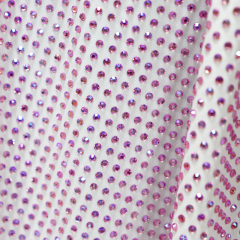 SS10 Light Pink AB Crystal Fabric Manufacturer