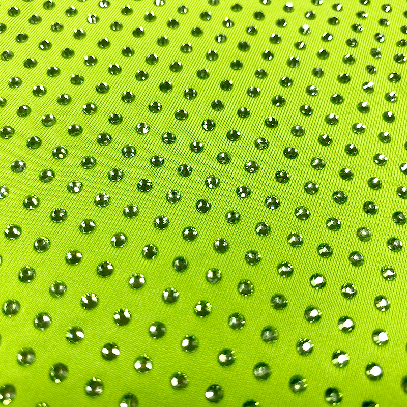 SS10 180g Light Green Crystal Fabric Supplier