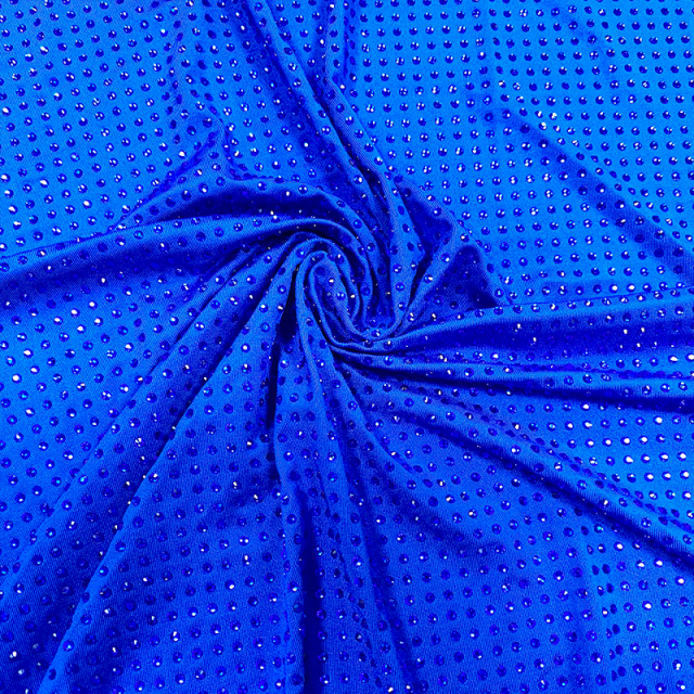 SS10 180g Dark Blue Rhinestone Fabric Factory