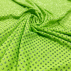 SS10 180g Light Green Crystal Fabric Supplier